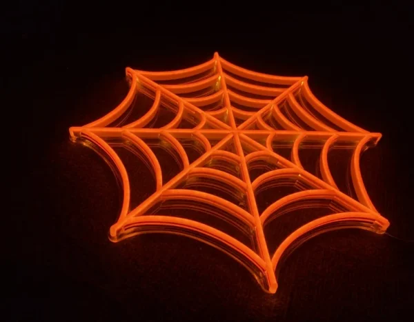 Spider Web Neon Sign