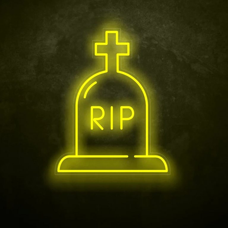 Neon Sticker Rip RIP Neon Sign | Liuyang Lamps