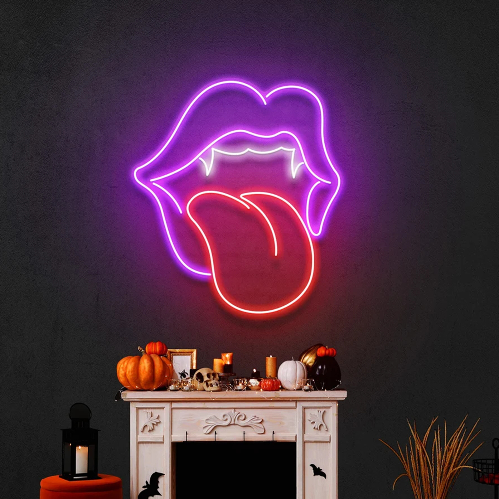 Vampire Lips Tongue Neon Sign Liuyang Lamps