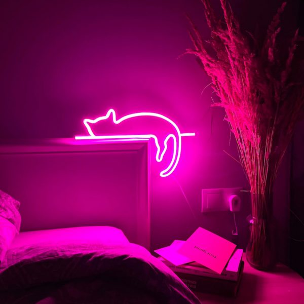 Cat Neon Sign Desk Light