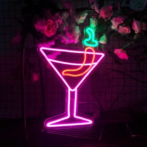 Cocktail Sign Neon with Chili