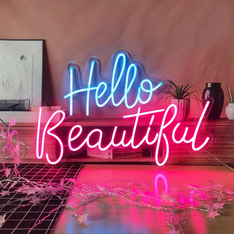 Hello Beautiful Neon Sign Liuyang Lamps