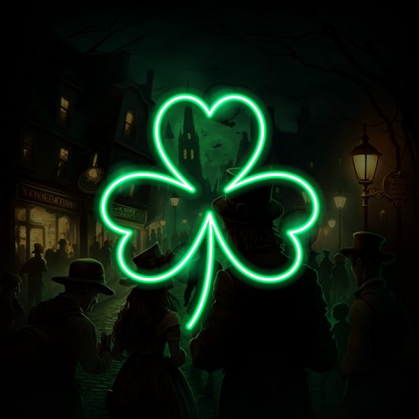 St. Patrick's Day Shamrock Neon Light Sign