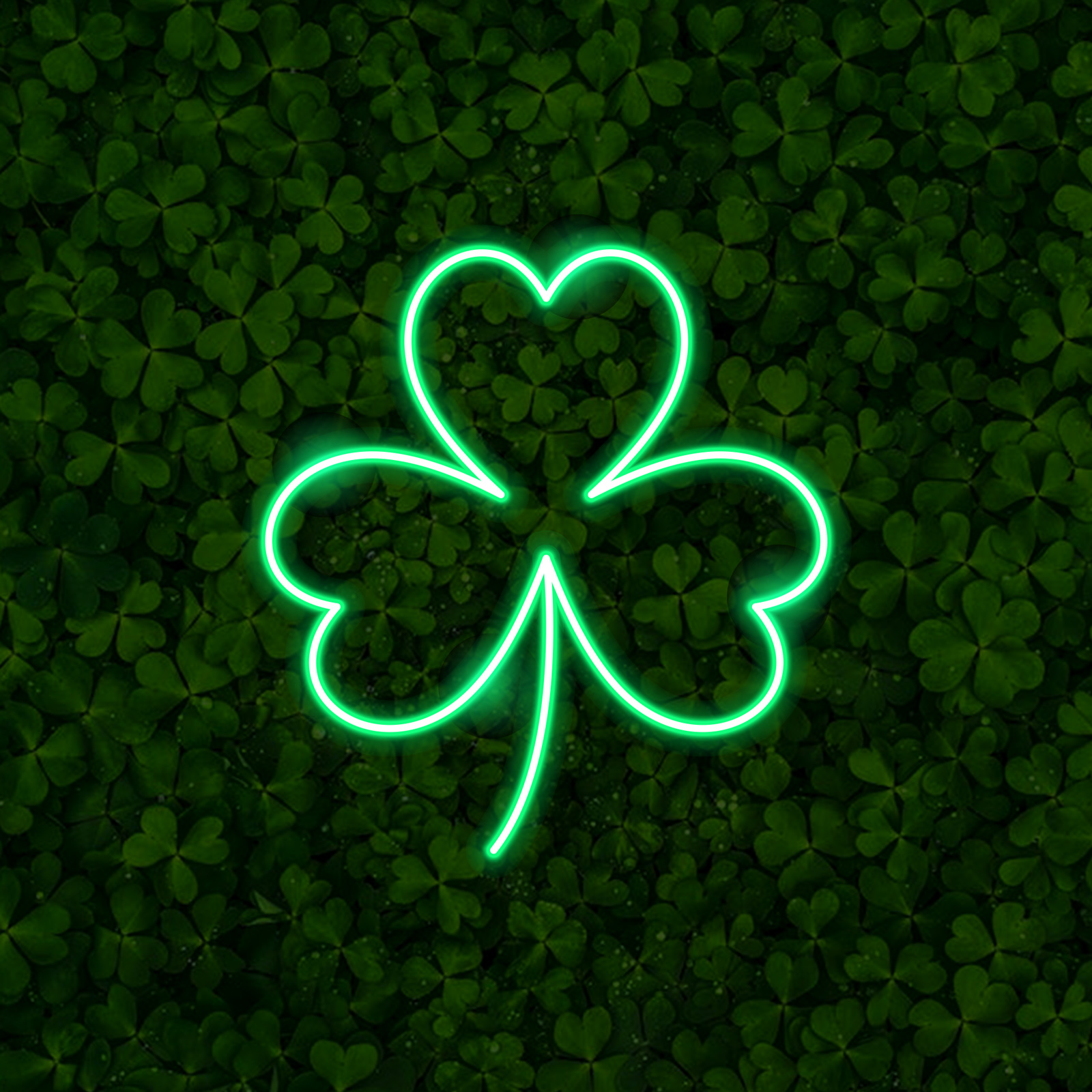 Lucky Clover Leaf Neon Sign Green Neon Light